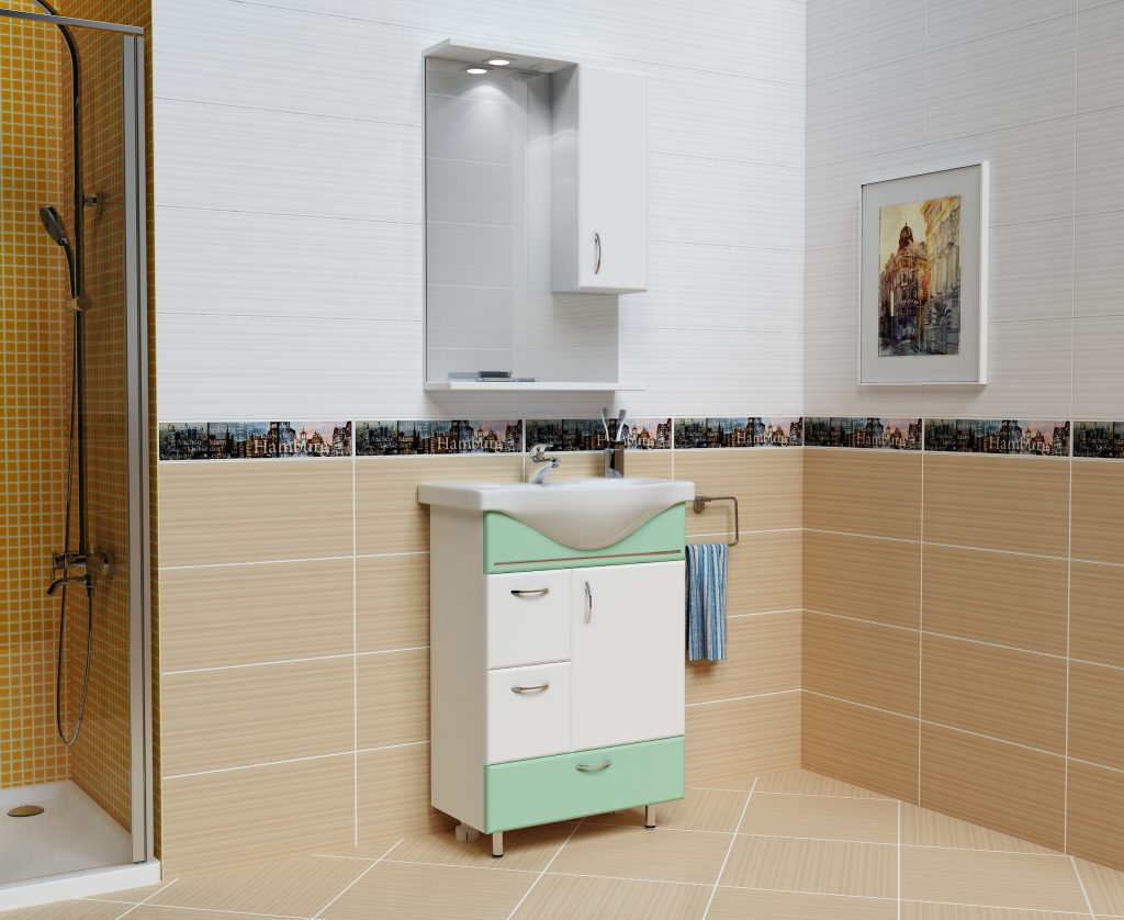 Комплект Мария Салатовый, Milano, Мебель для ванных комнат