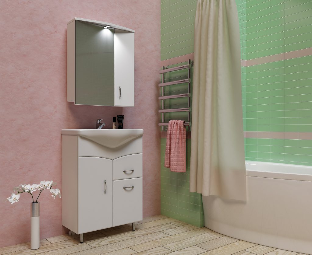 Комплект Белый Глория, Milano, Мебель для ванных комнат