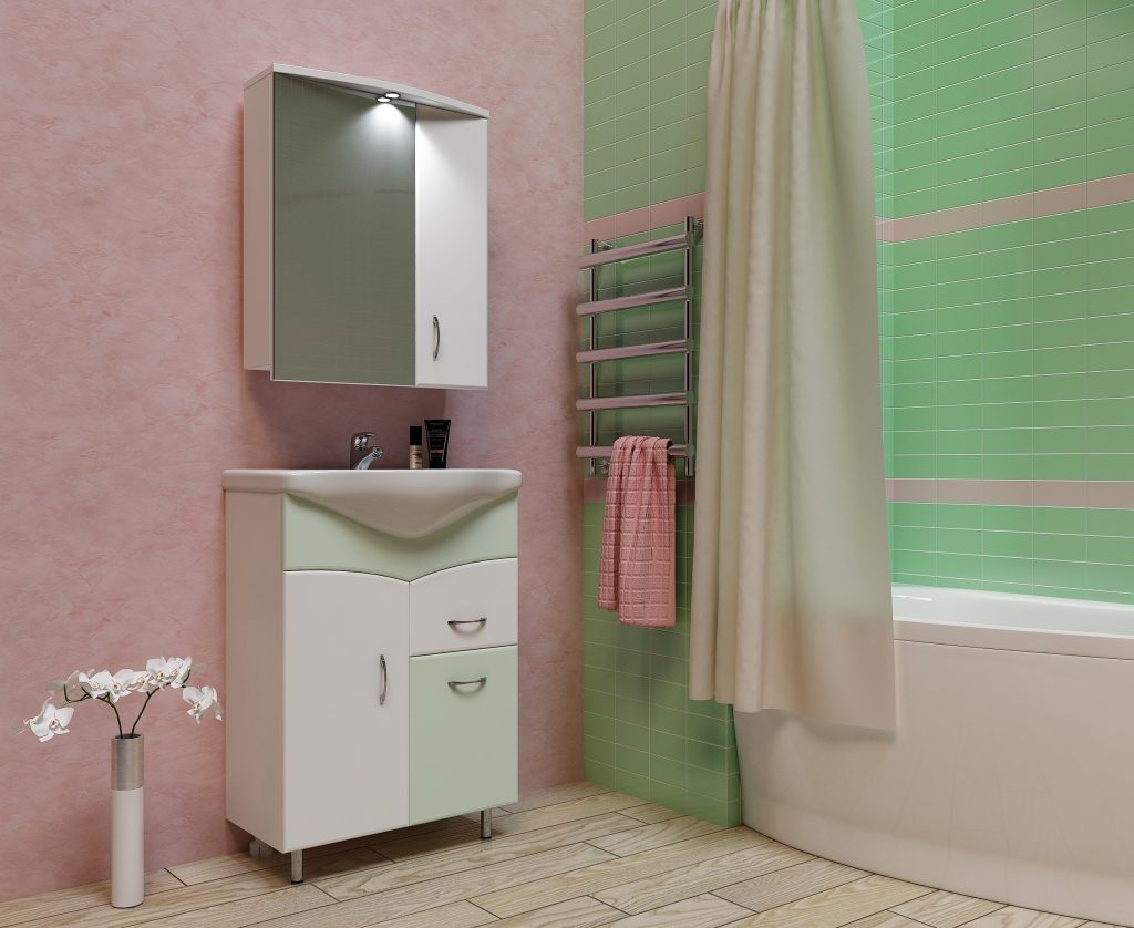 Комплект Глория Салатовый, Milano, Мебель для ванных комнат