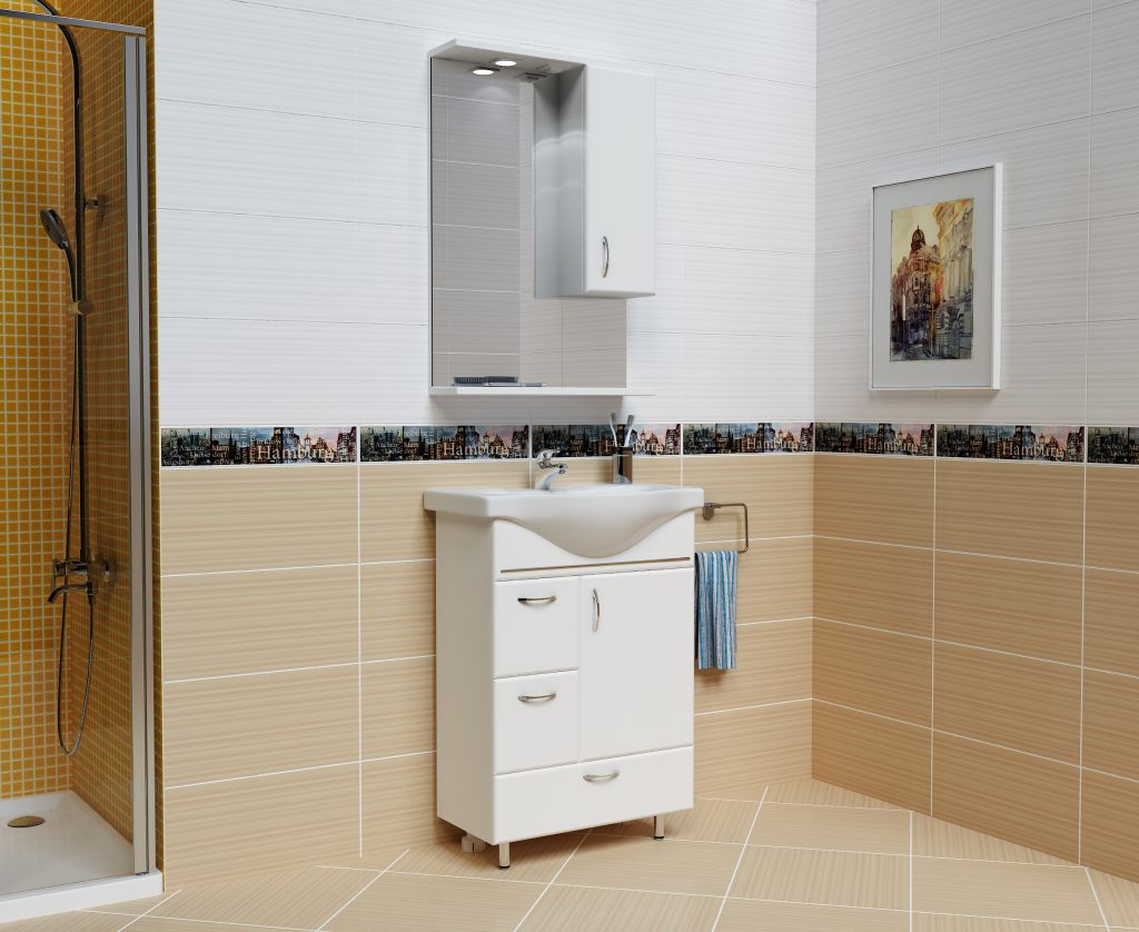 Комплект Мария Белый, Milano, Мебель для ванных комнат